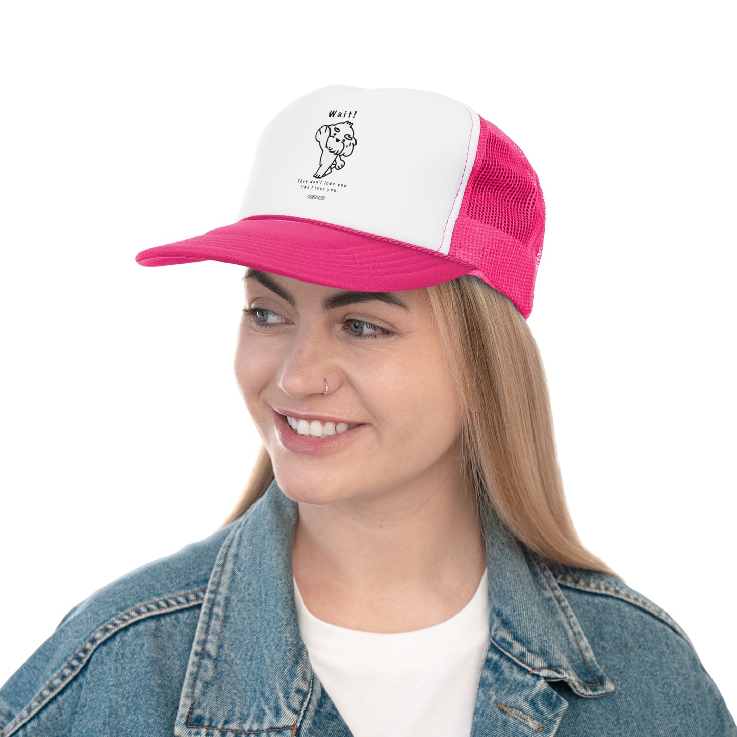 WAIT! DOG MEME Trucker Cap/Hat