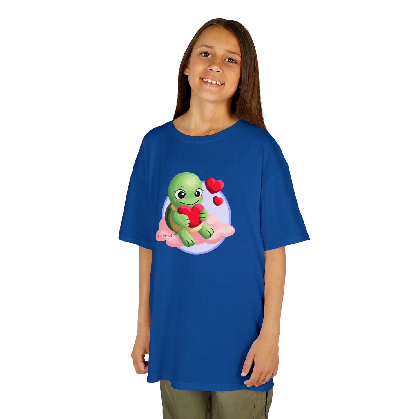 Kids Tee -Cute Turtle Valentine's Day Graphic Tee