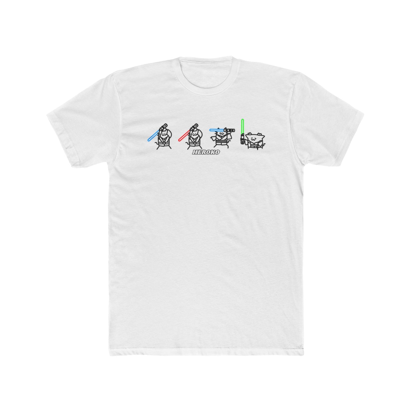 Jedi Cats B&W Unisex Cotton Tee