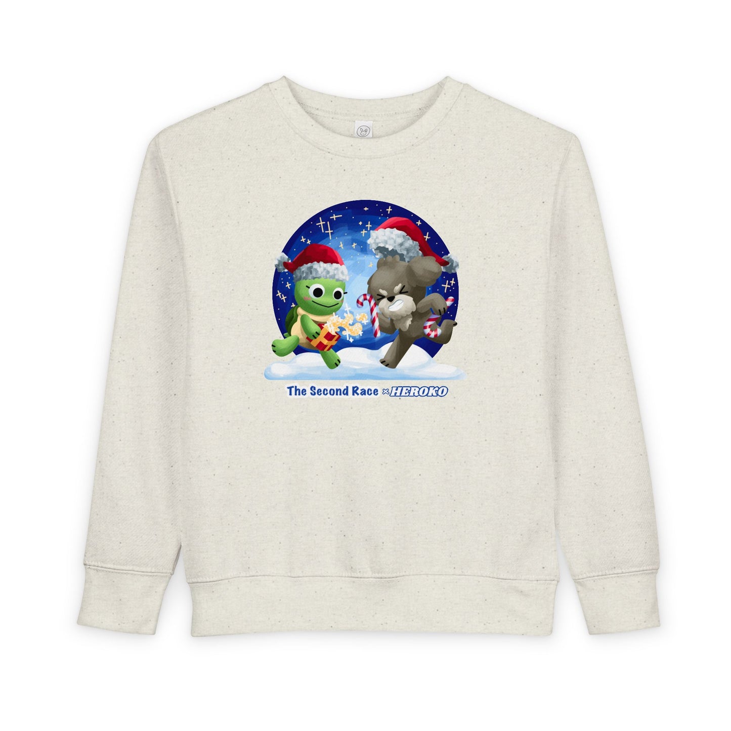 Toddler Sweatshirt - Cute Holiday Turtle & Puppy Friends Christmas Design