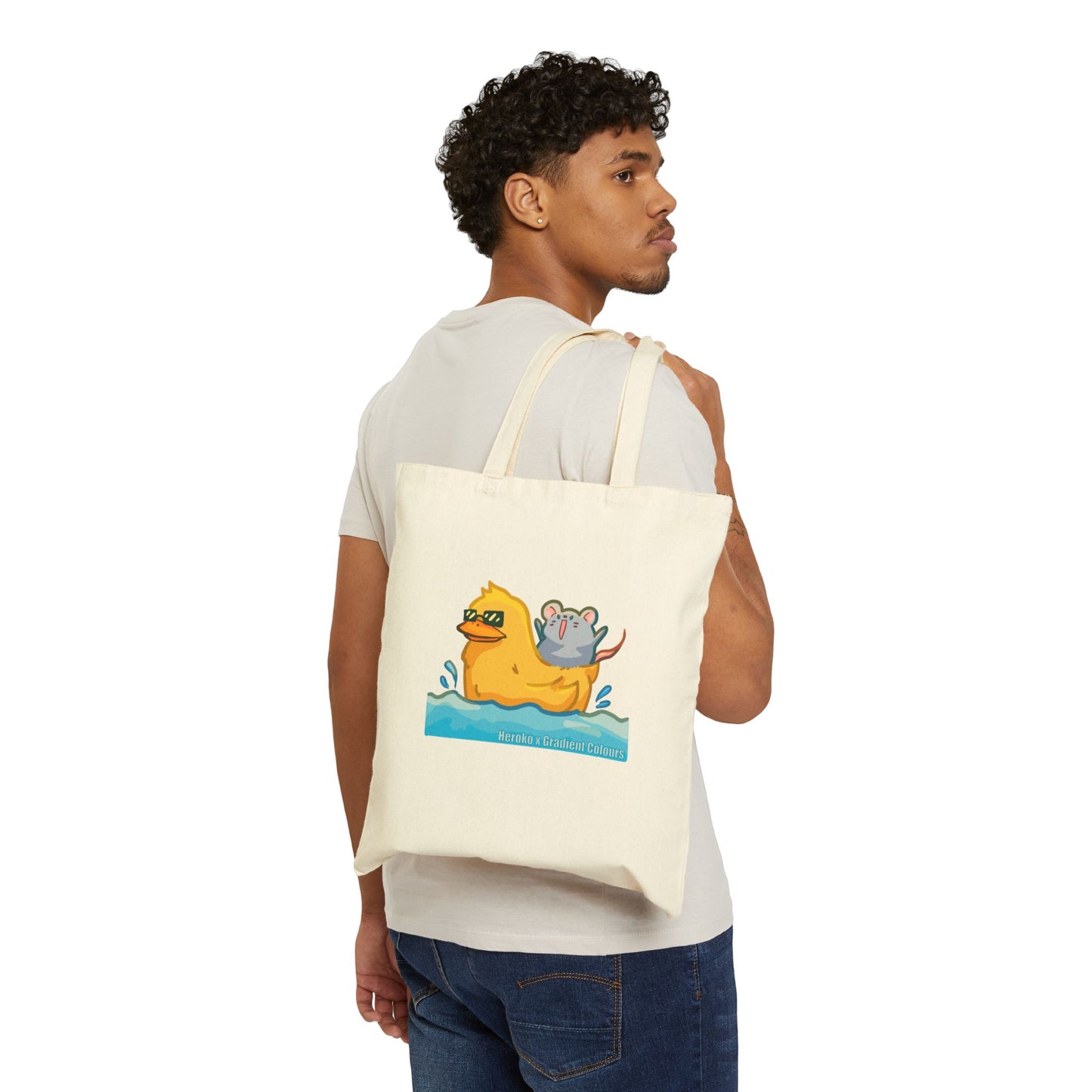 Summer Swimming Buddies Canvas Tote Bag
