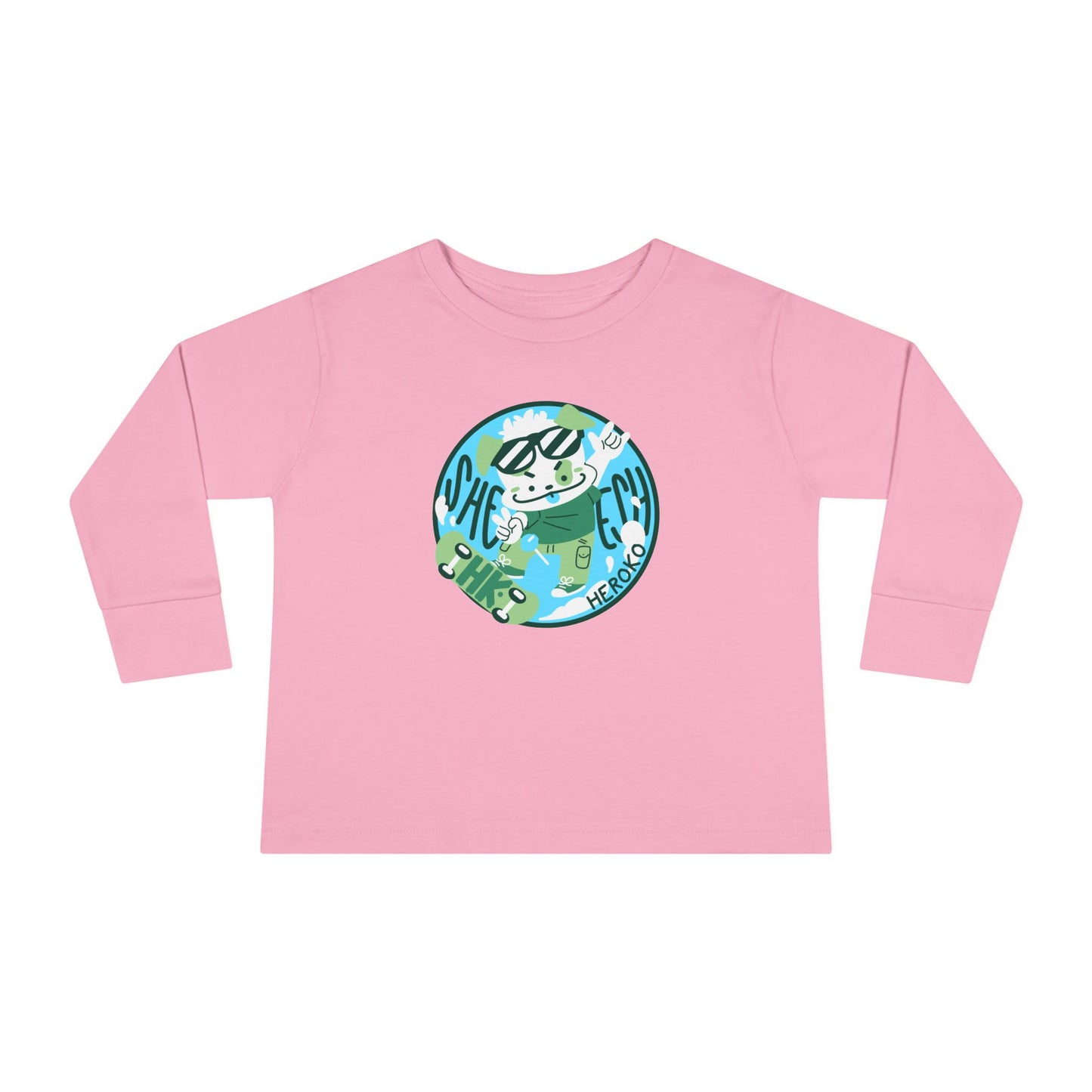 Toddler's SKATER DOG PATCH Long Sleeve Tee