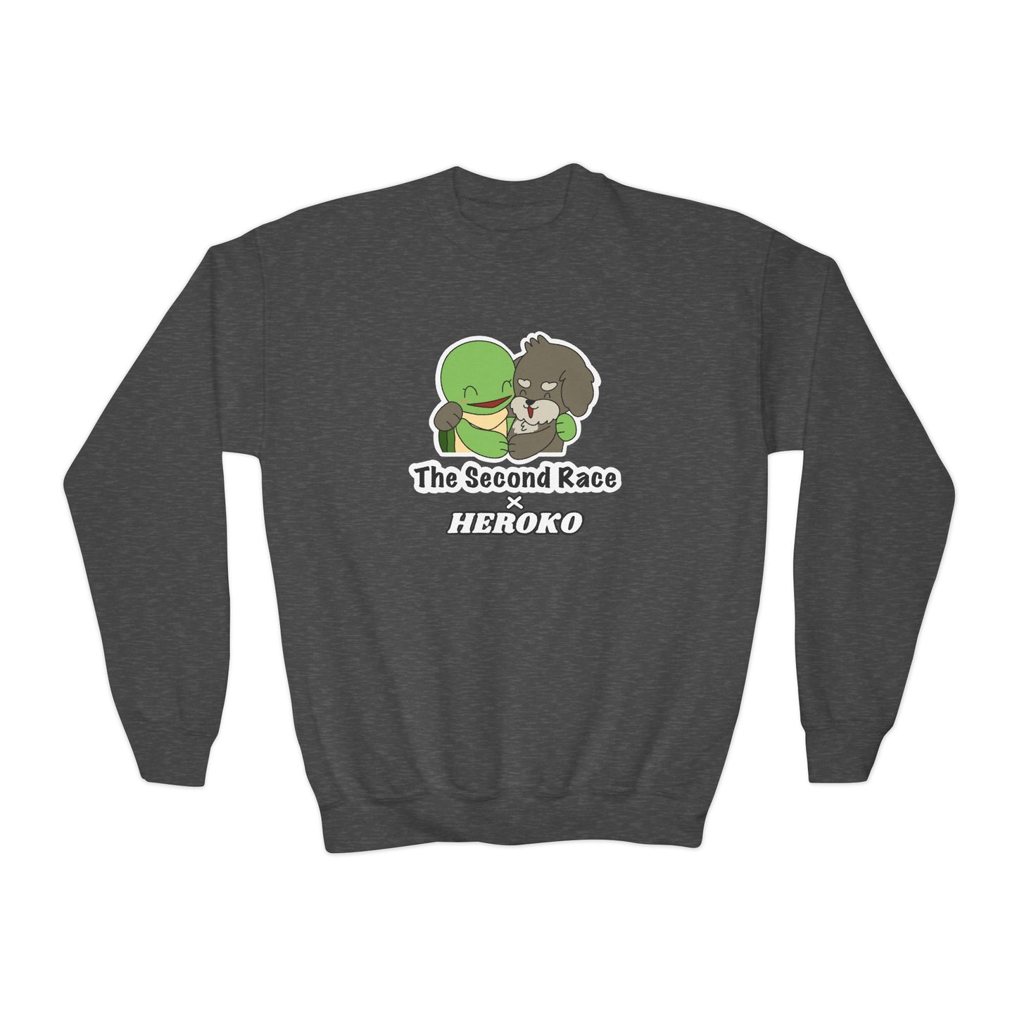 Kids Hugging Turtle & Puppy Crewneck Sweatshirt — The Second Race