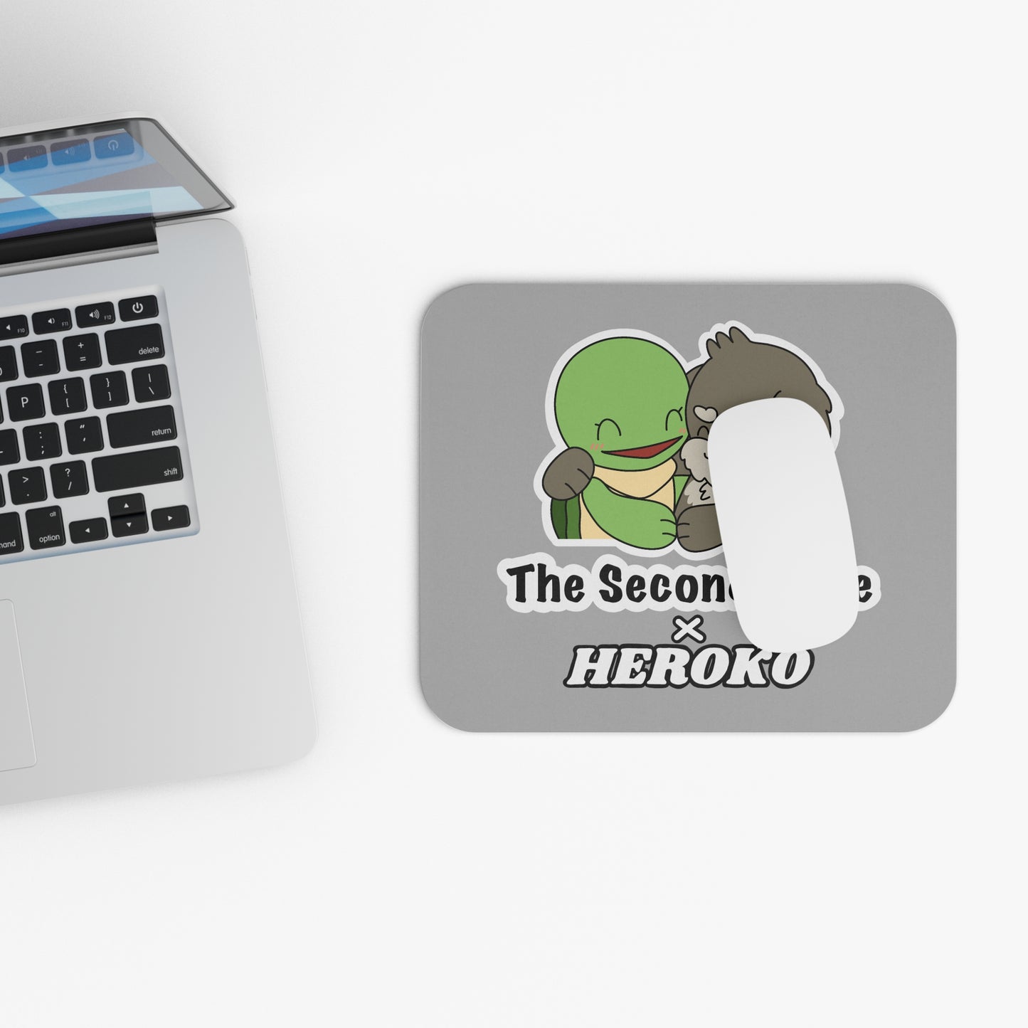 Mouse Pad — Cute Turtle & Dog 'The Second Race x HEROKO' Gaming Desk Mat