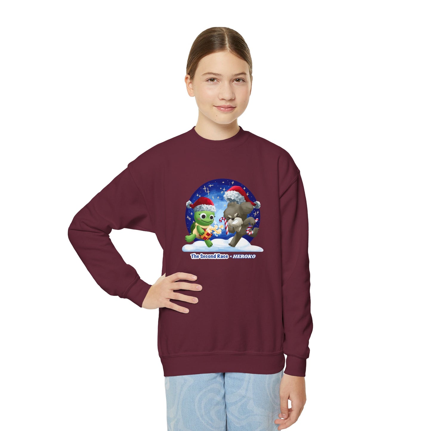 Kids Christmas Turtle and Puppy Crewneck Sweatshirt