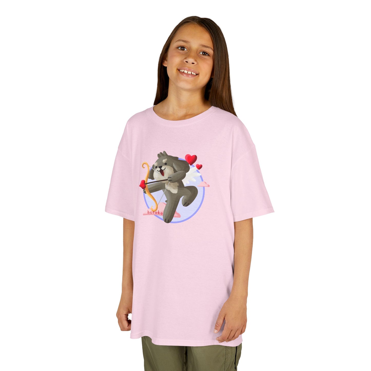 Kids Tee -Cute Dog Valentine's Day Graphic Tee