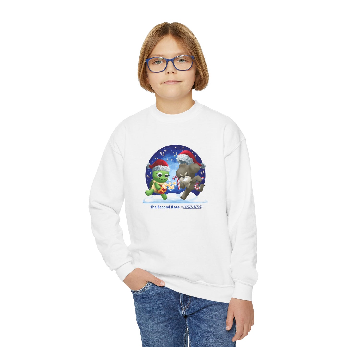 Kids Christmas Turtle and Puppy Crewneck Sweatshirt