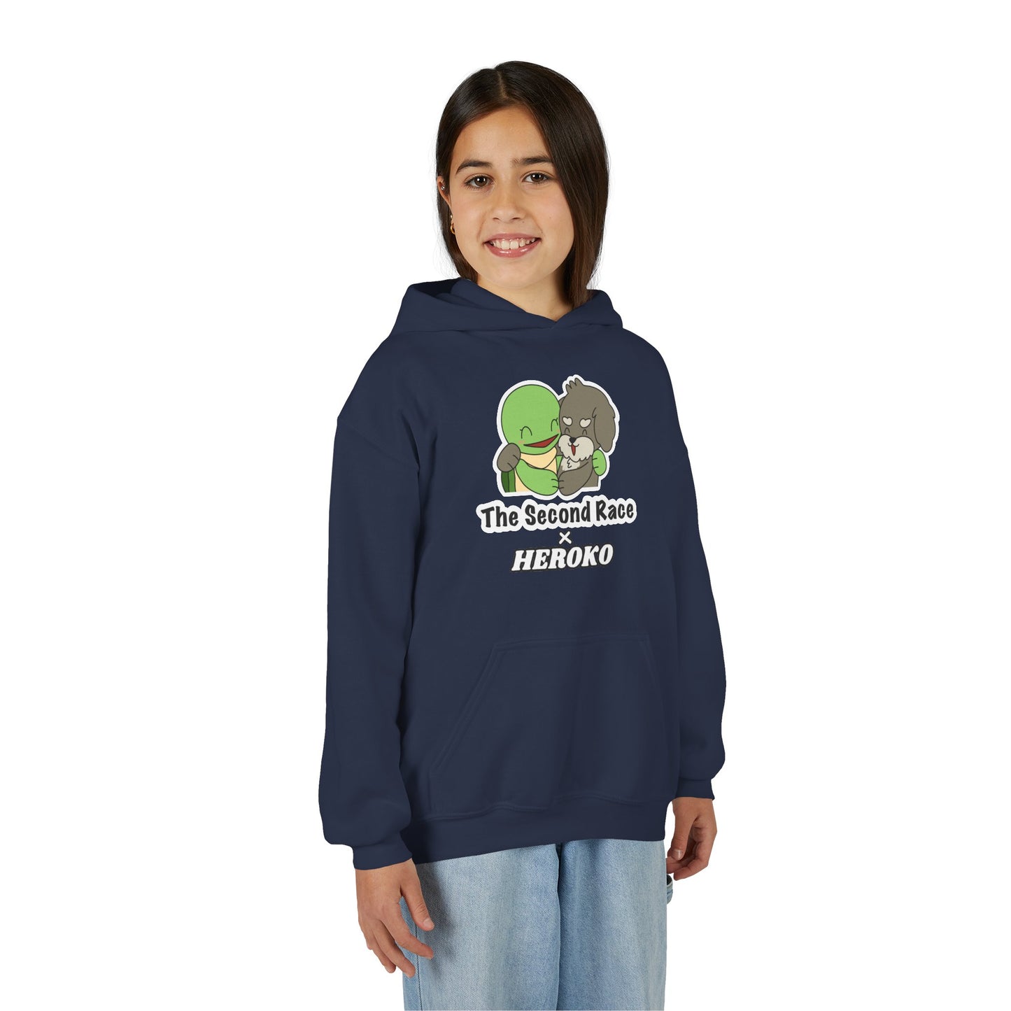 Kids Hoodie — Cute Turtle and Puppy Friends "The Second Race"