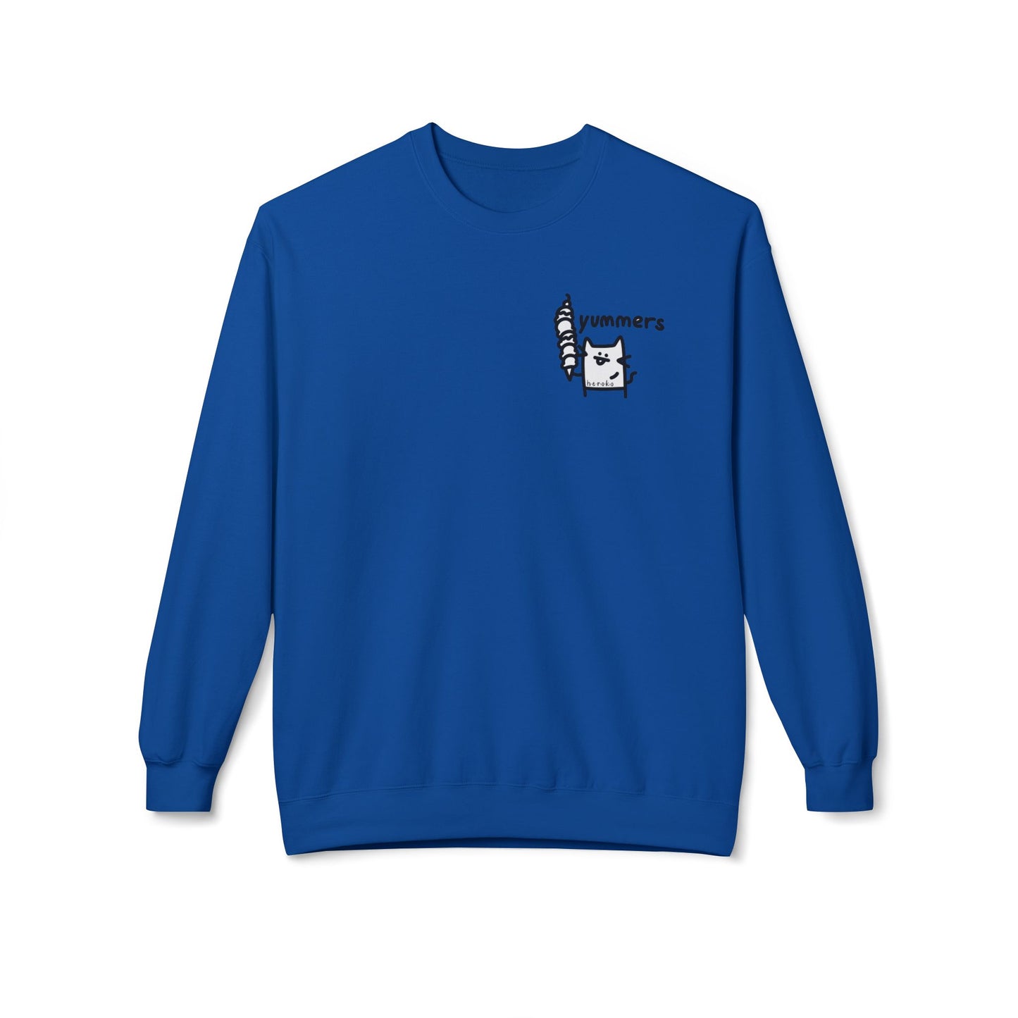 Adults CUTE CATS ‘YUMMERS’ Fleece Crewneck Sweatshirt