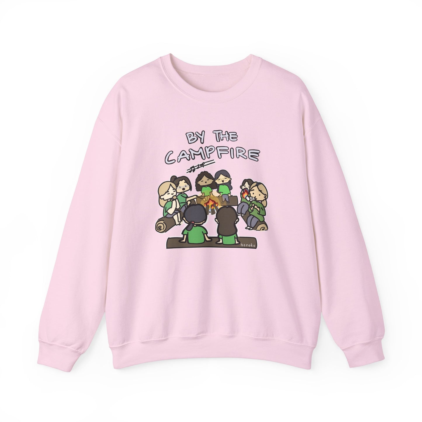 Adults GS GIRLS BY THE CAMPFIRE Crewneck Sweatshirt