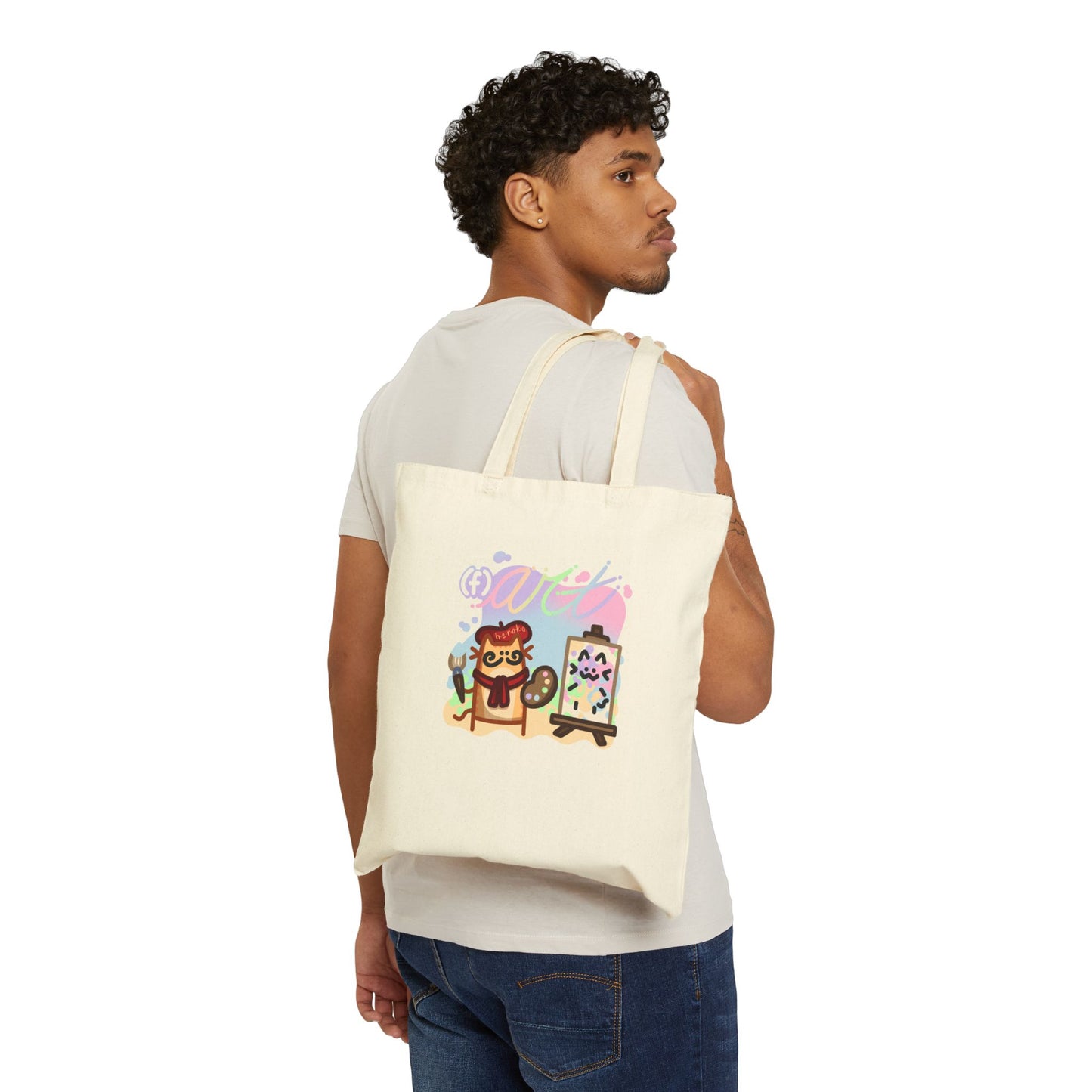 CATS ART Cotton Canvas Tote Bag