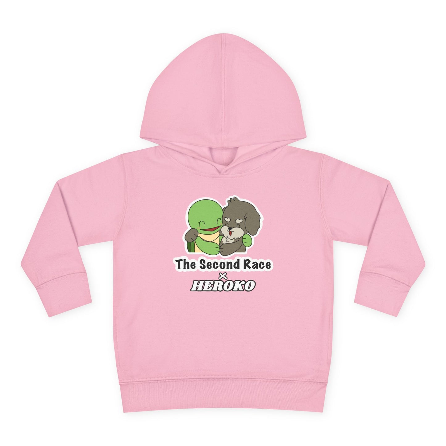 Toddler Hoodie - Cute Turtle & Dog "The Second Race" Fleece Pullover