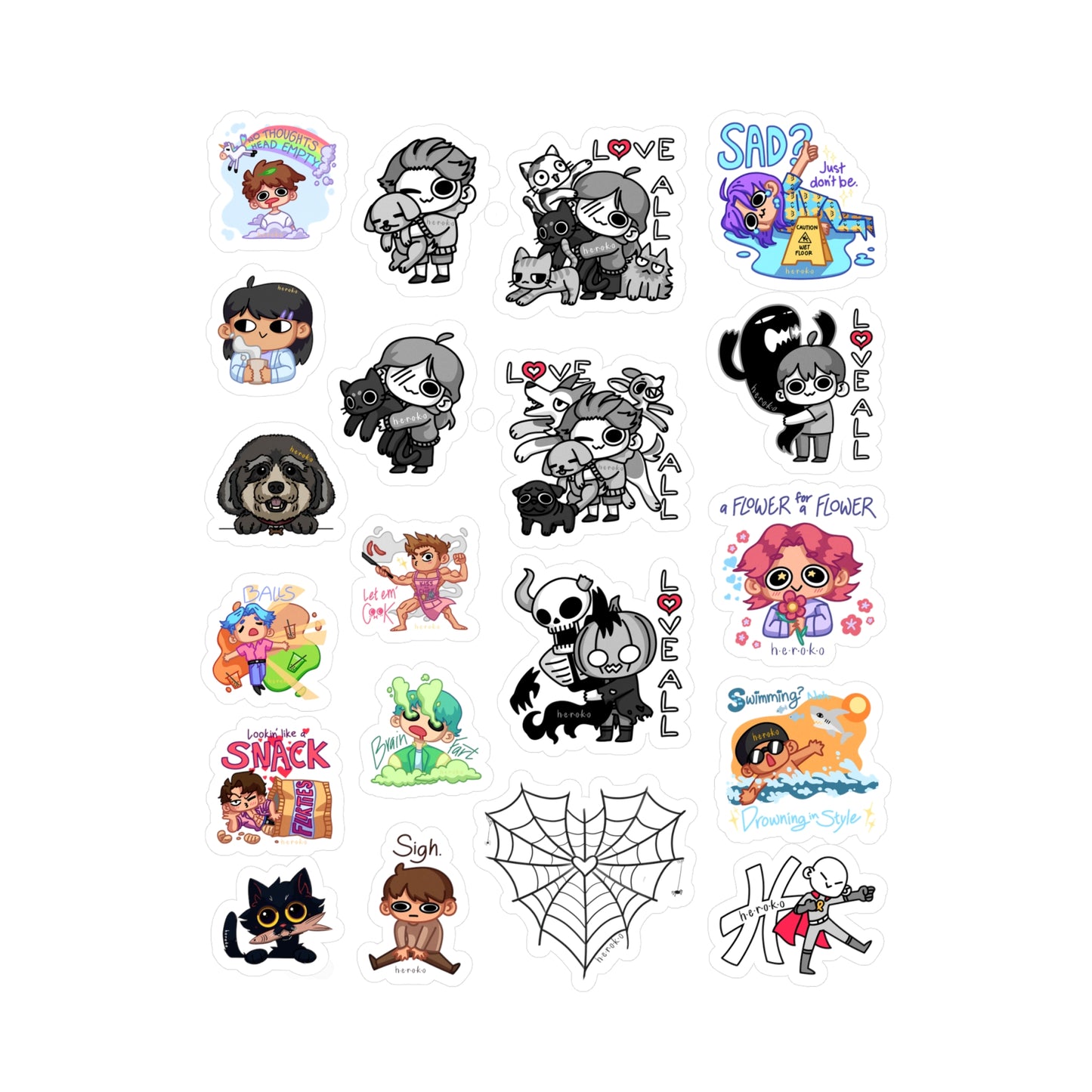 20 STICKERS -OG & OTHER MIXED SET#1 Kiss-Cut Vinyl Decals