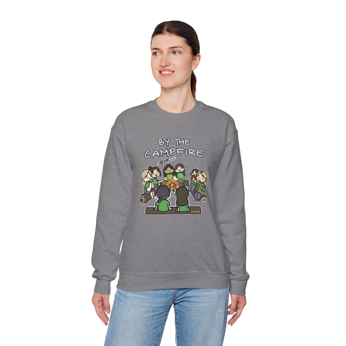 Adults GS GIRLS BY THE CAMPFIRE Crewneck Sweatshirt