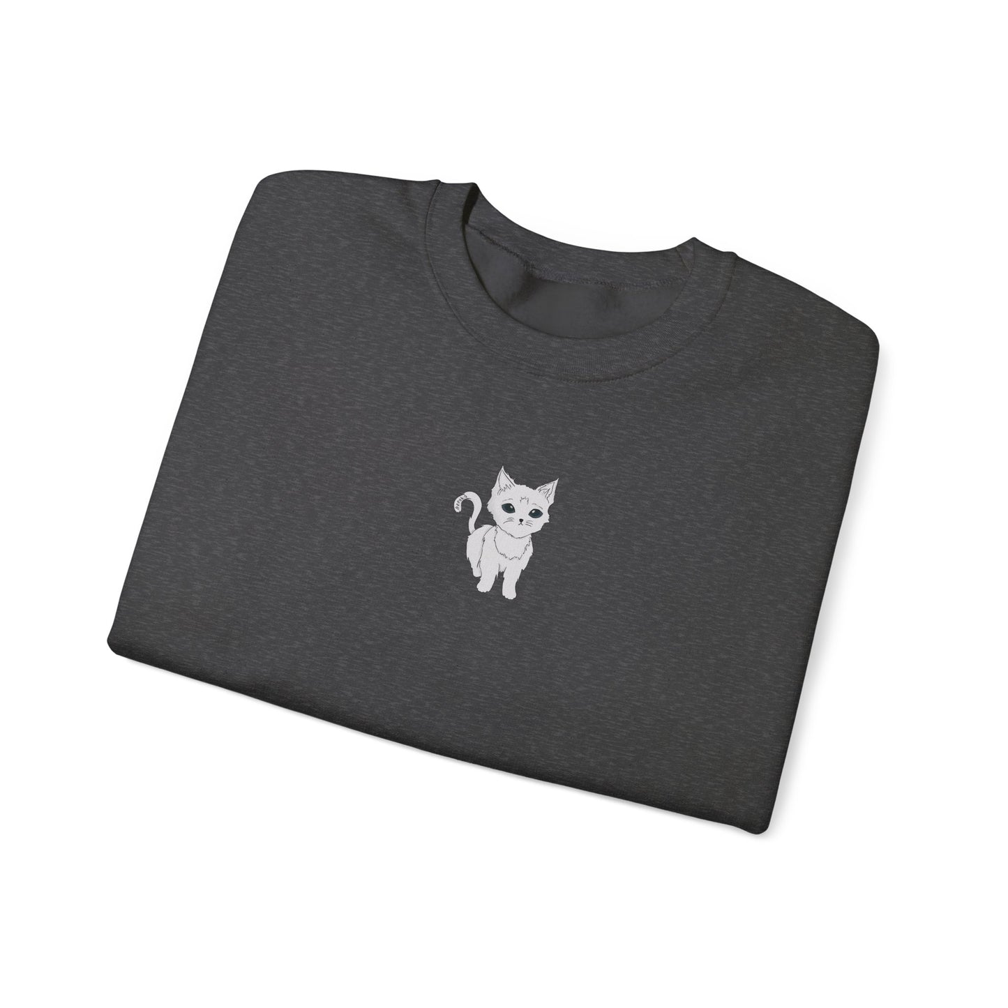 Adults WHITE CAT Crewneck Sweatshirt