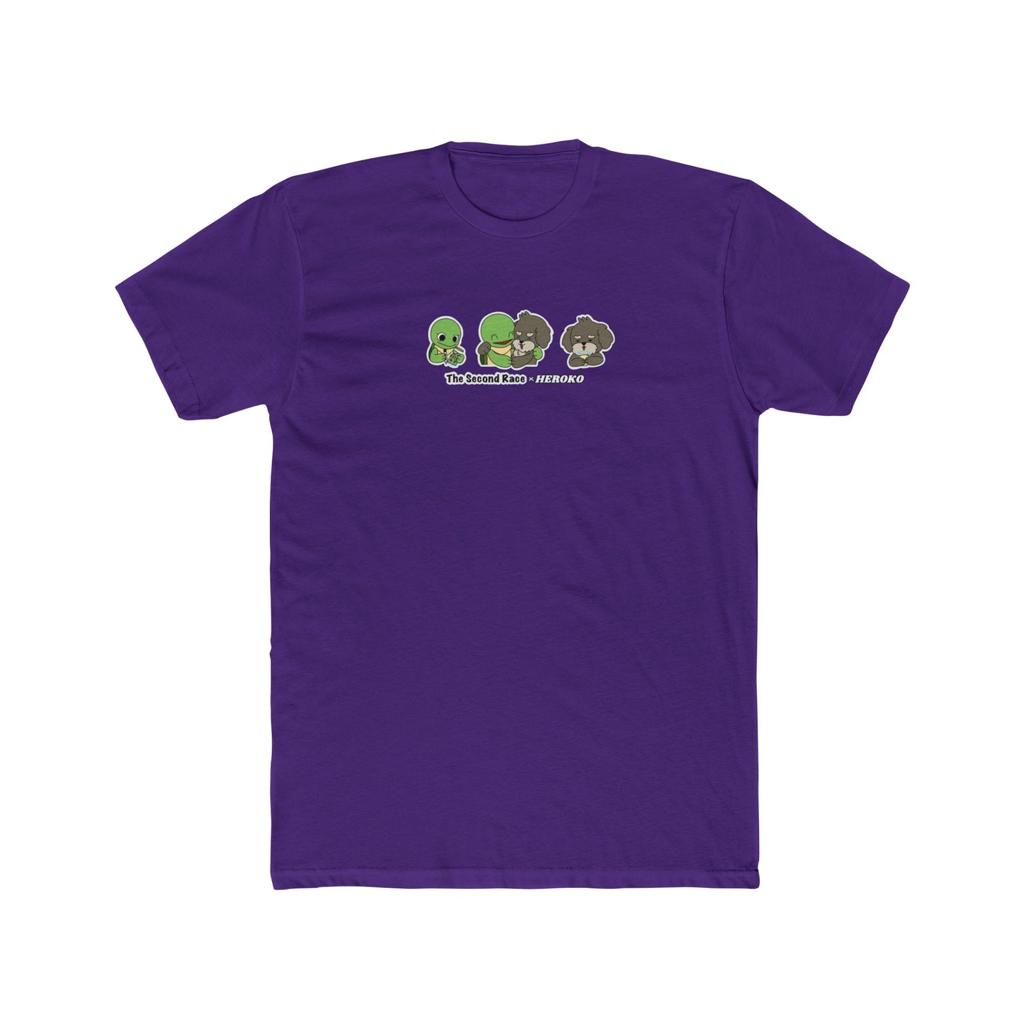Adults Tee for "The Second Race" Book Turtle & Puppy Trio