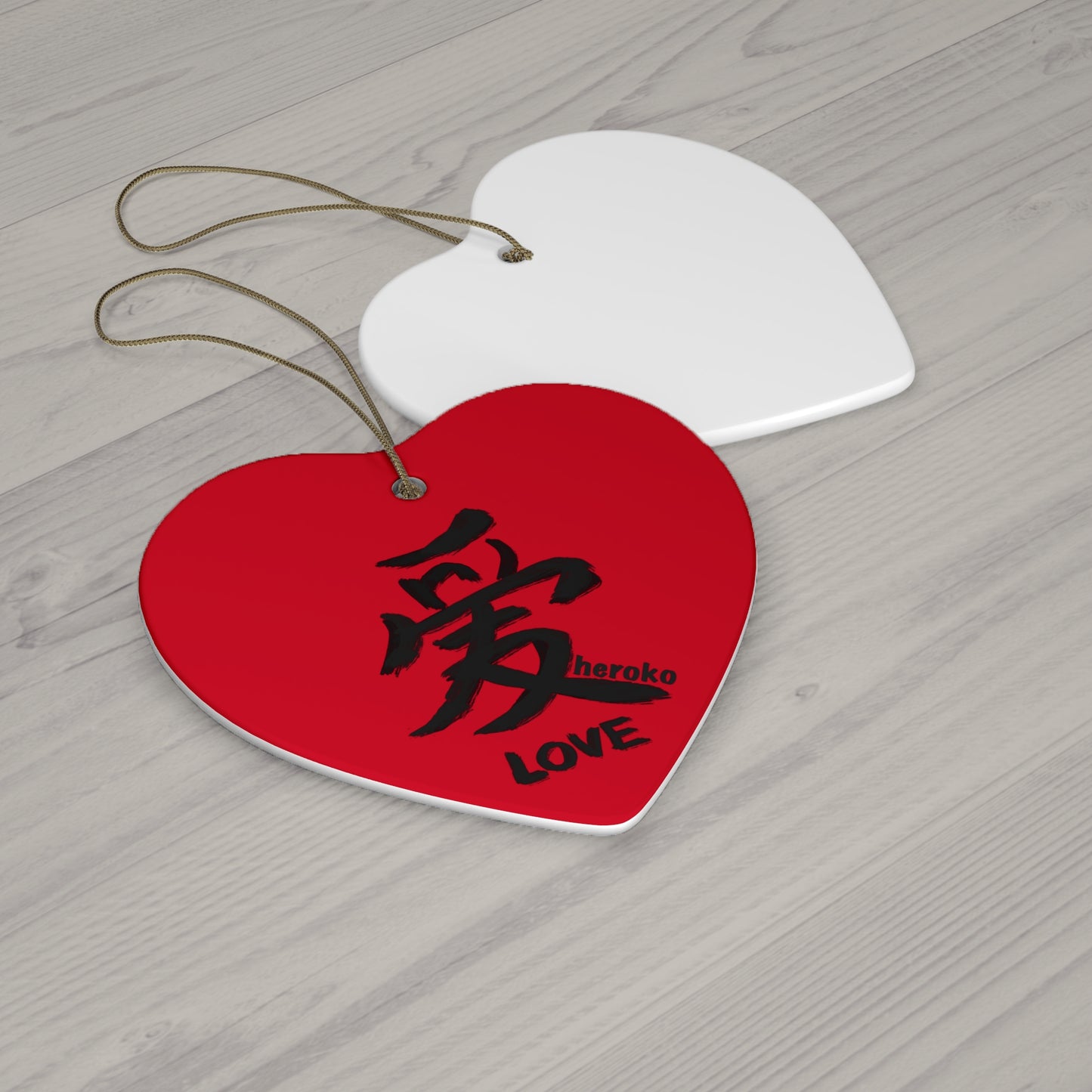 LOVE IN CHINESE Ceramic Ornament - Joyful Home Decor for Festivities