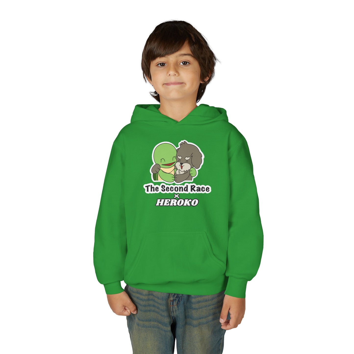 Kids Hoodie — Cute Turtle and Puppy Friends "The Second Race"