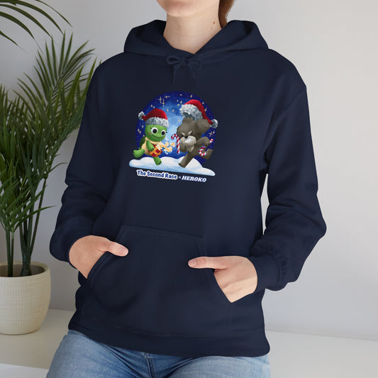 'The Second Race' Snow Globe Adults Hoodie — Holiday Book Lover Sweatshirt