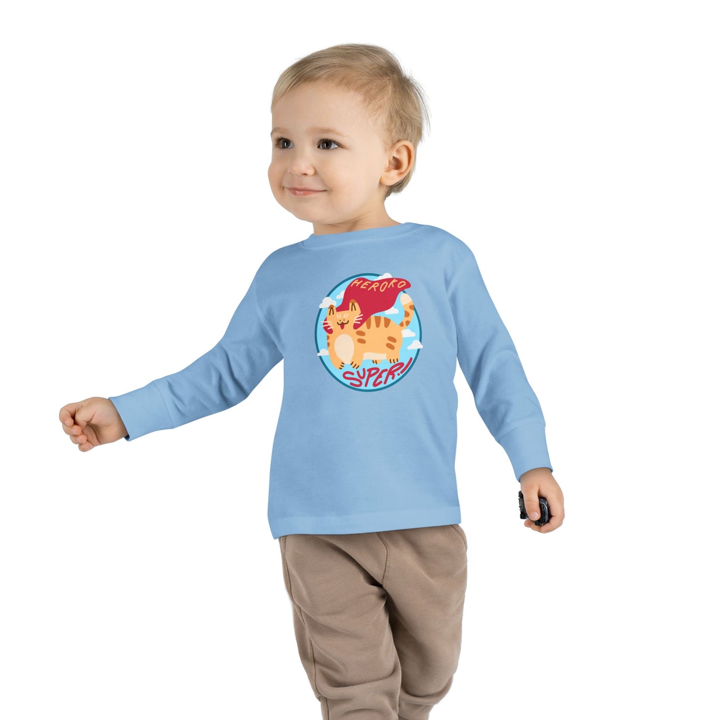 Toddler's SUPER CAT PATCH Long Sleeve Tee