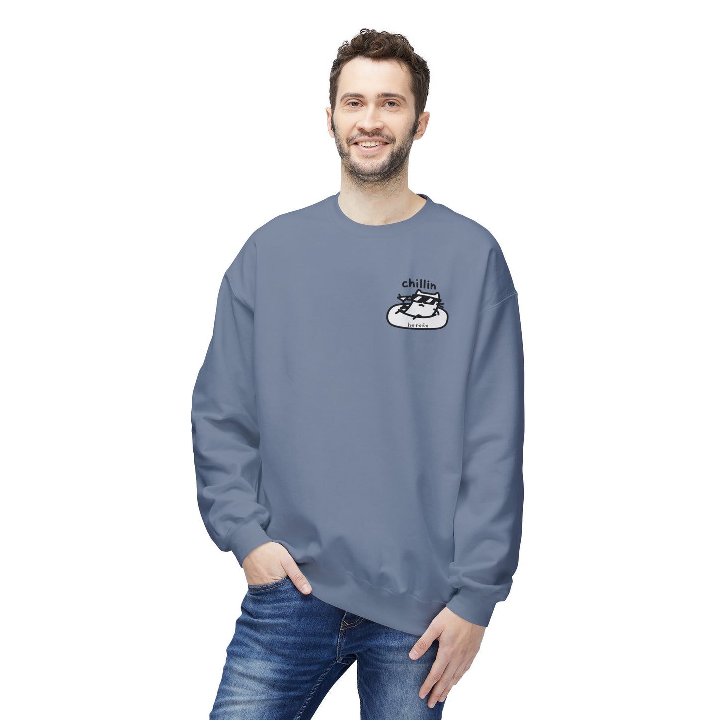 Adults CATS CHILLIN’ Fleece Crewneck Sweatshirt