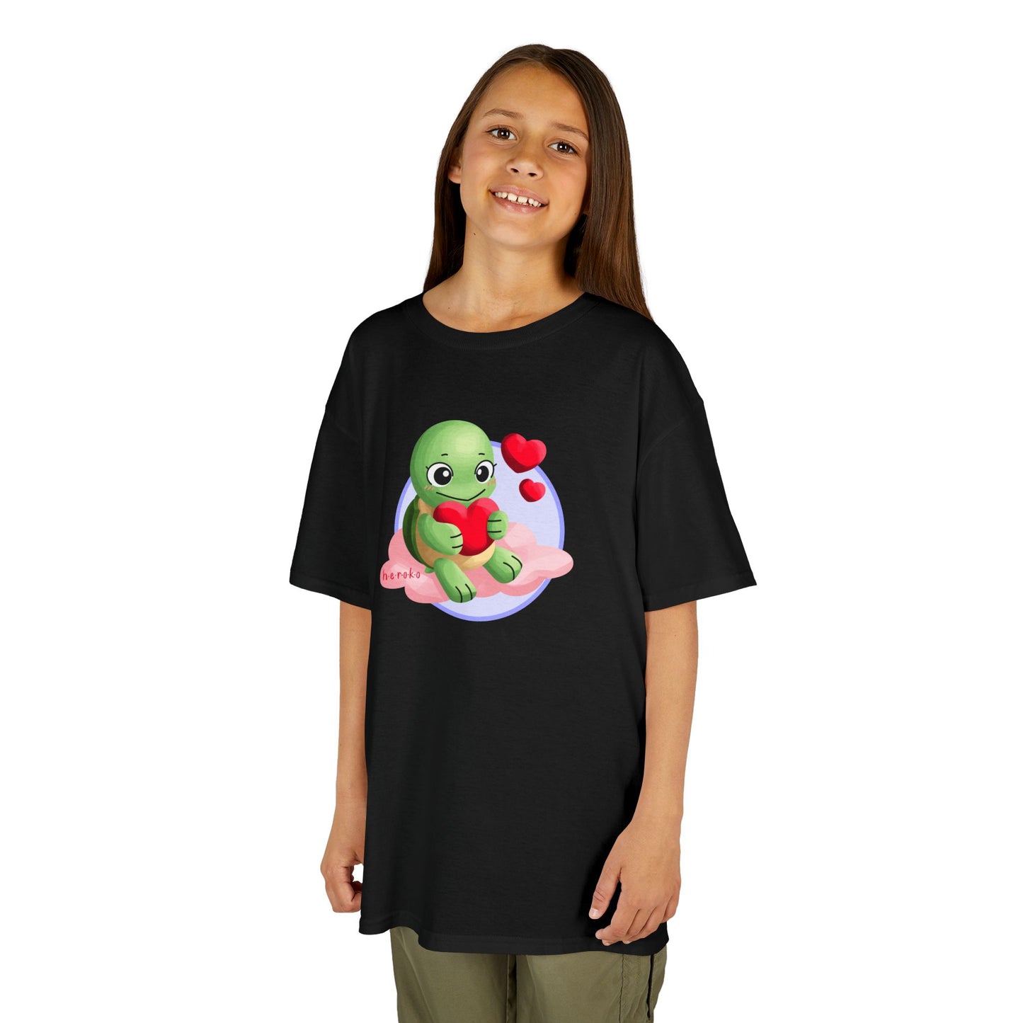 Kids Tee -Cute Turtle Valentine's Day Graphic Tee