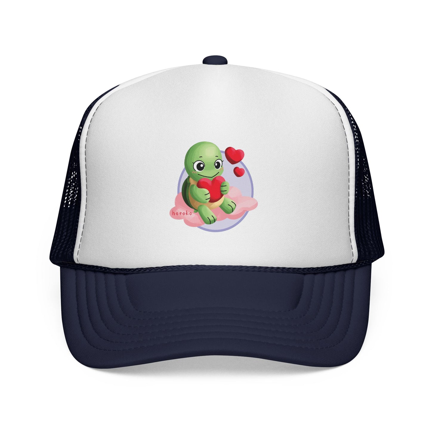 Cute Turtle Valentine's Day Design Trucker Cap/Hat