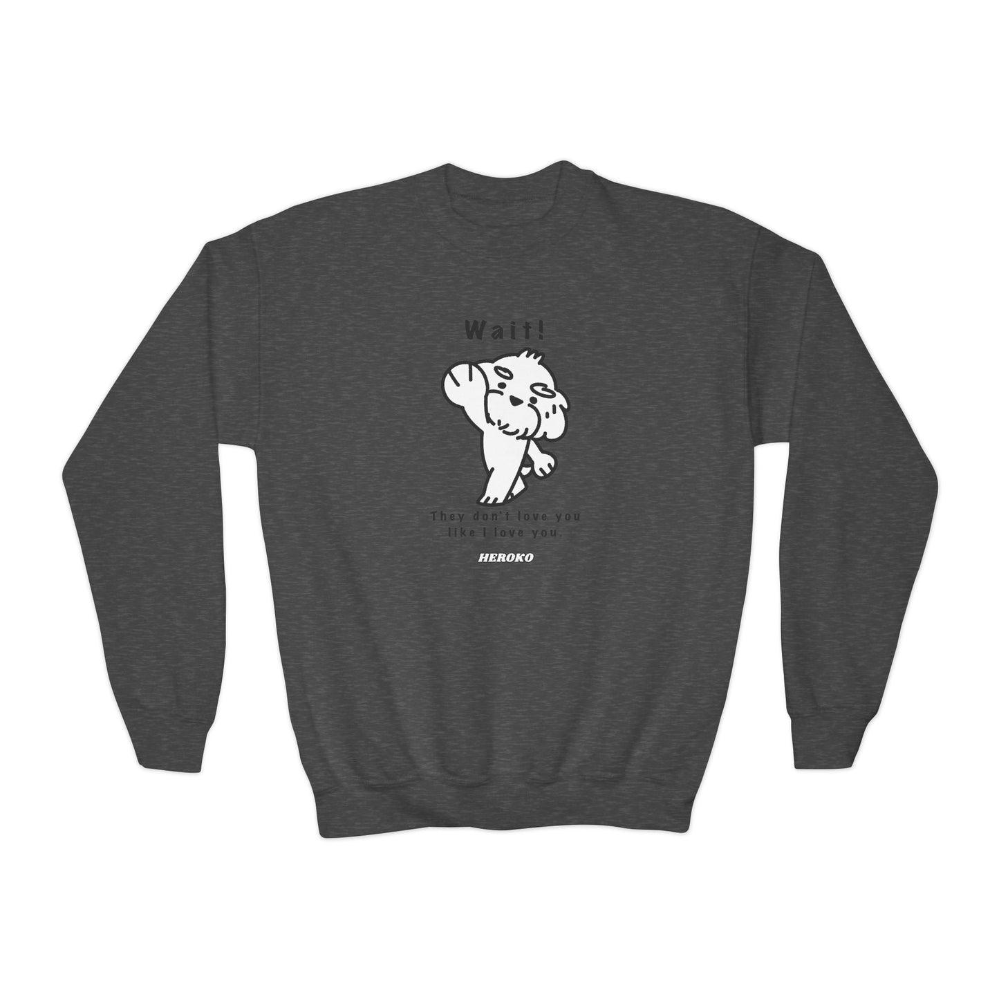 Youth WAIT! DOG MEME Crewneck Sweatshirt