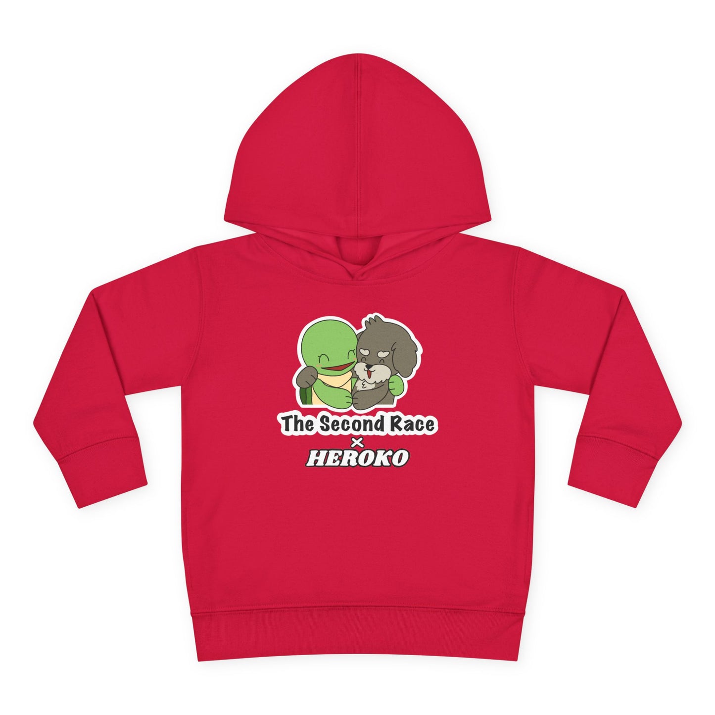 Toddler Hoodie - Cute Turtle & Dog "The Second Race" Fleece Pullover