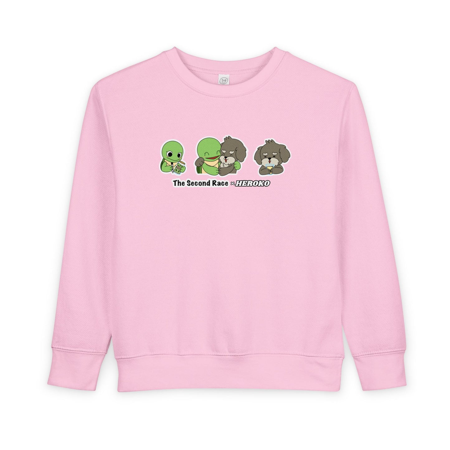 Toddler Sweatshirt — Cute Cartoon Turtle and Dog "The Second Race" Pullover