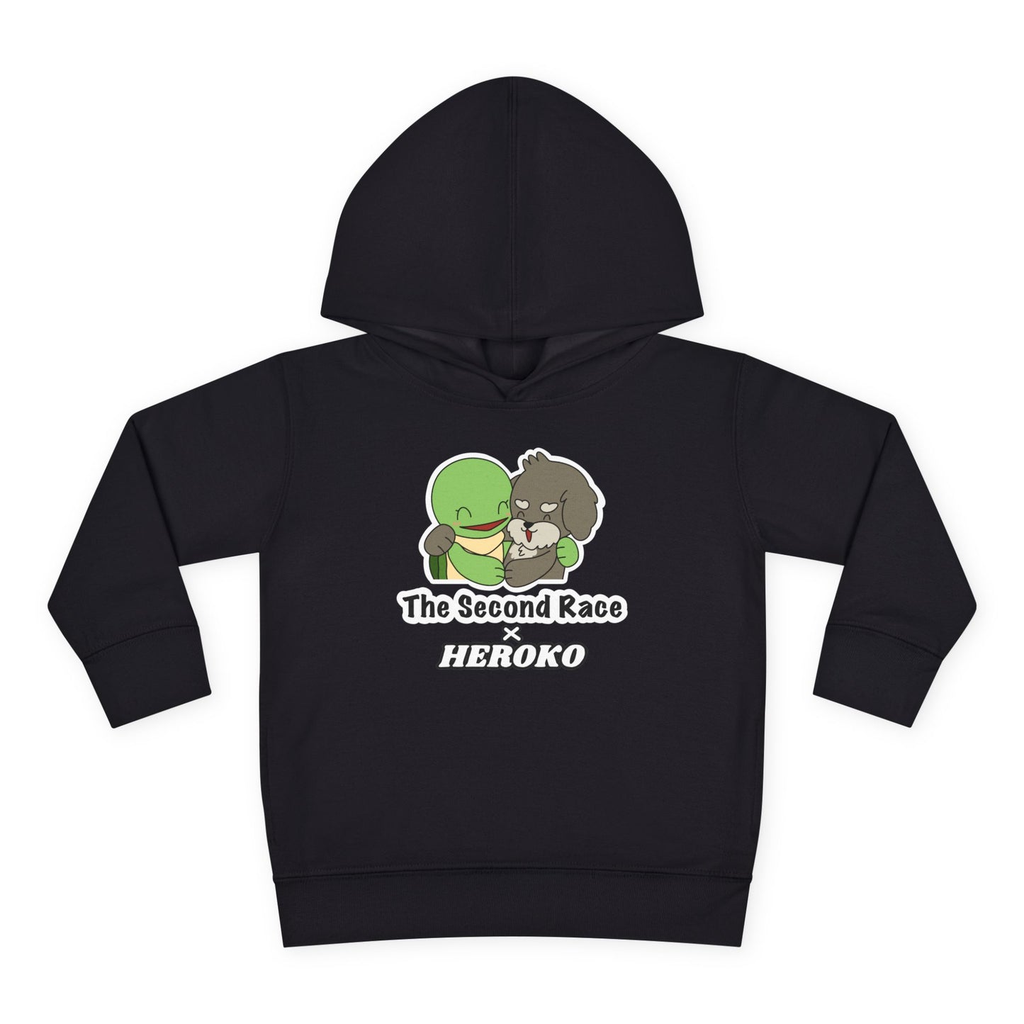 Toddler Hoodie - Cute Turtle & Dog "The Second Race" Fleece Pullover