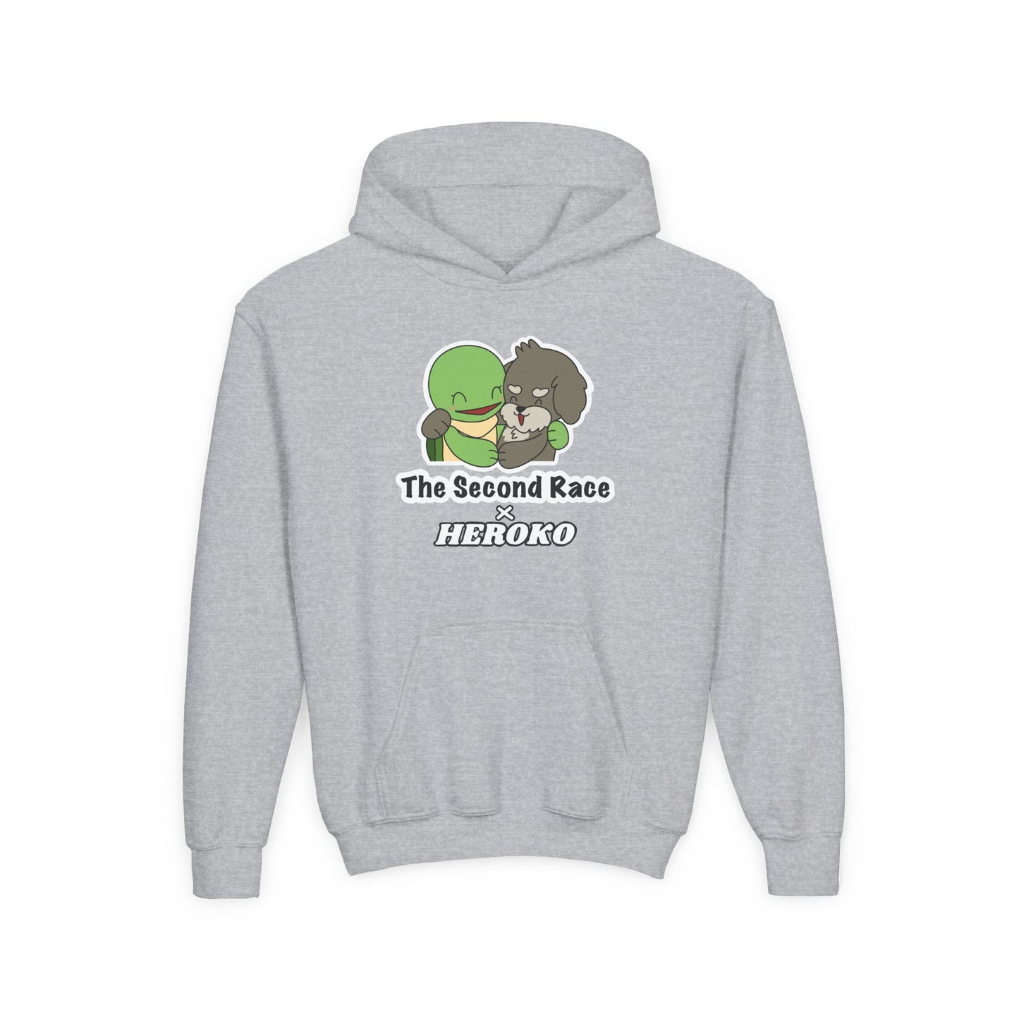 Kids Hoodie — Cute Turtle and Puppy Friends "The Second Race"