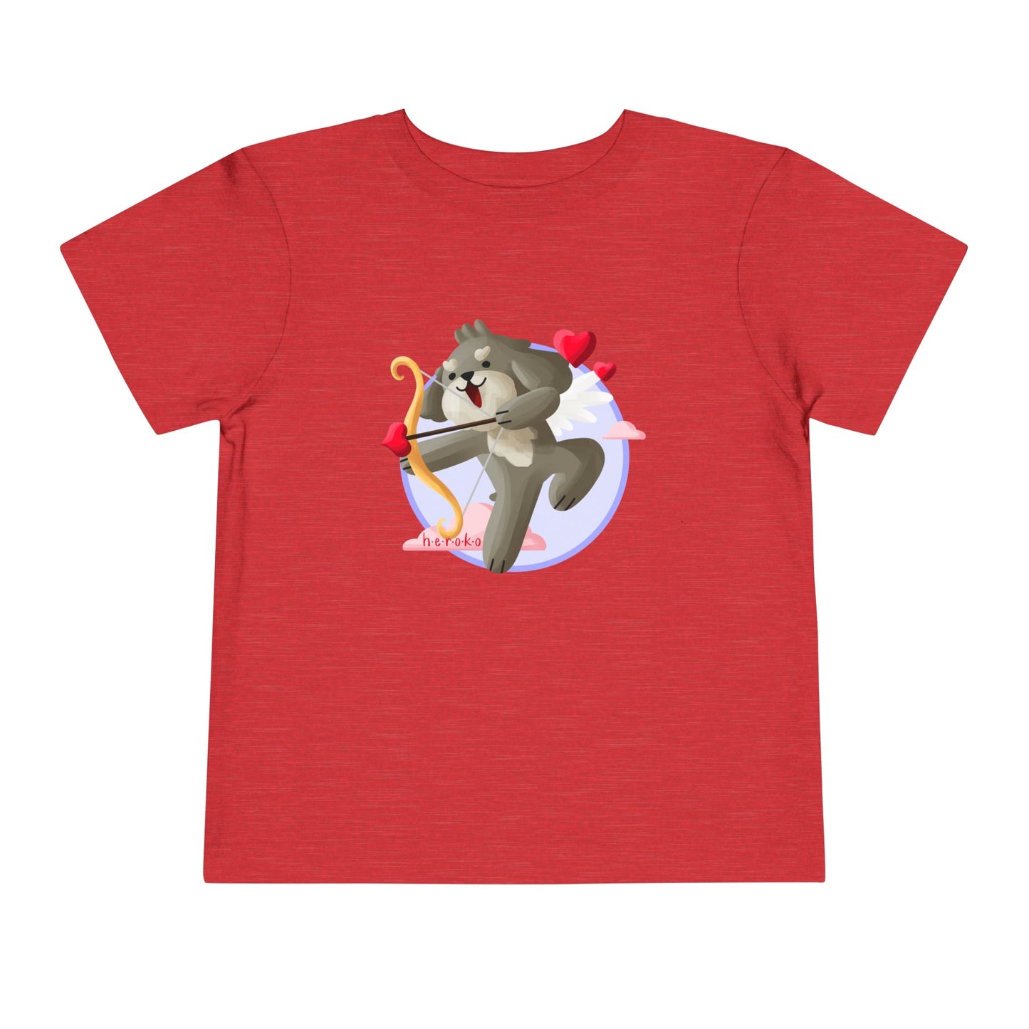 Toddler Tee - Cute Dog Valentine's Day Design