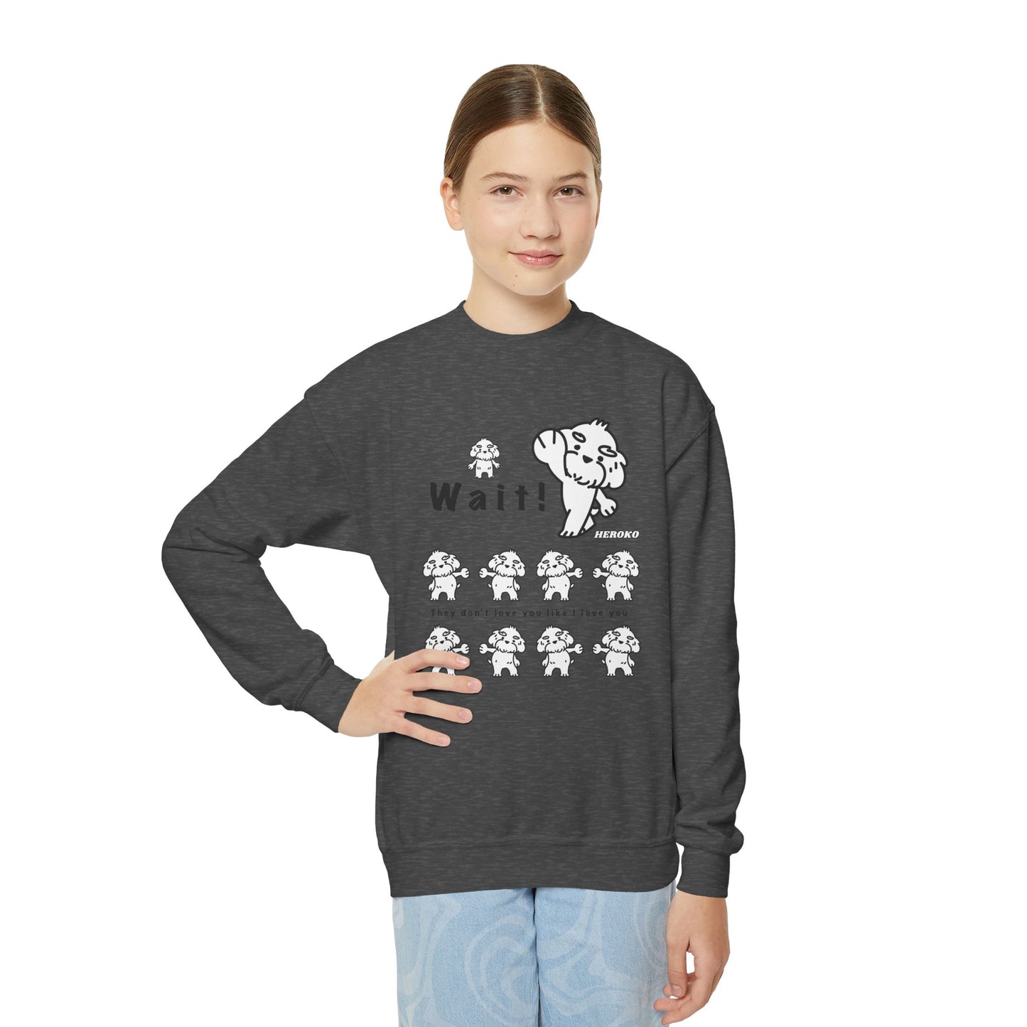 Youth DANCING DOG MEME Crewneck Sweatshirt