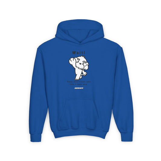 Youth WAIT! DOG MEME Hooded Sweatshirts