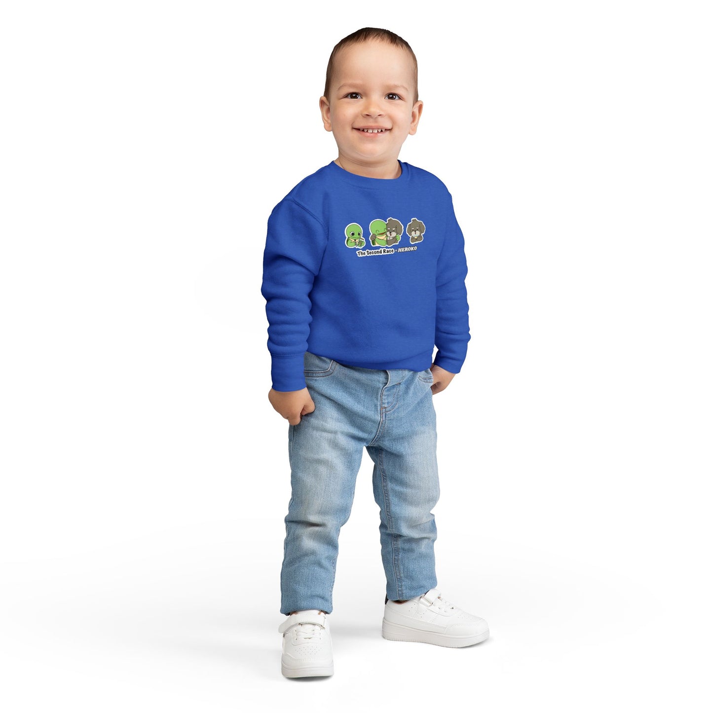 Toddler Sweatshirt — Cute Cartoon Turtle and Dog "The Second Race" Pullover