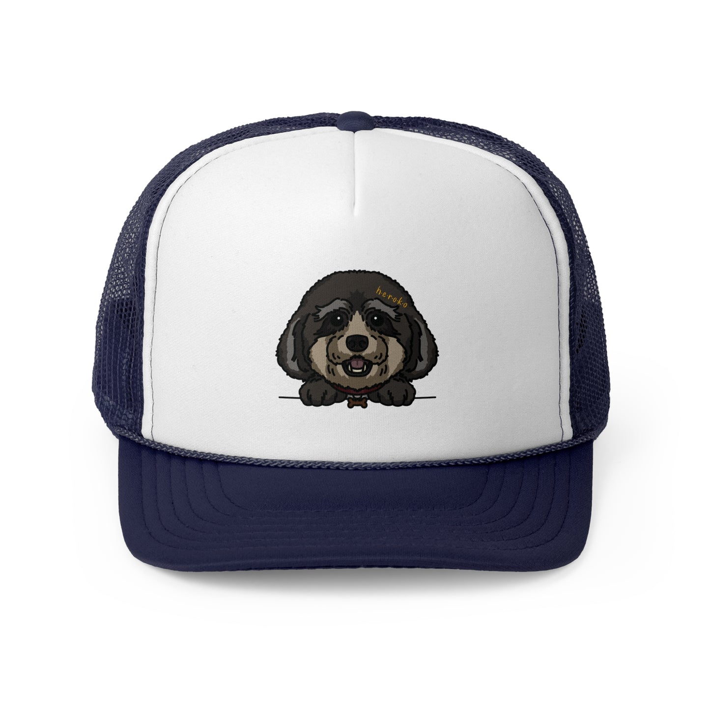 LOUIS POODLE DOG HEAD Trucker Cap/Hat