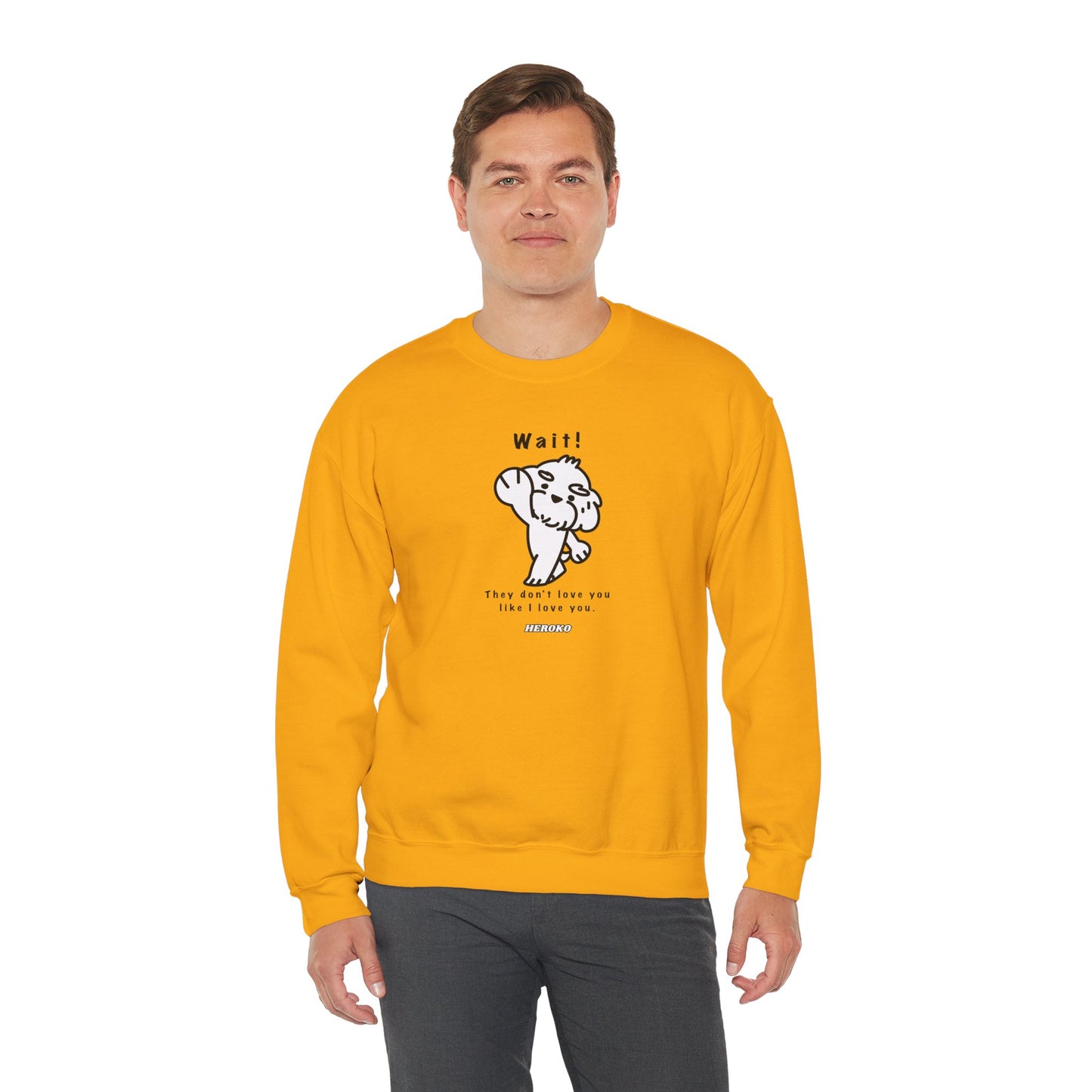 Adults WAIT! DOG MEME Crewneck Sweatshirt