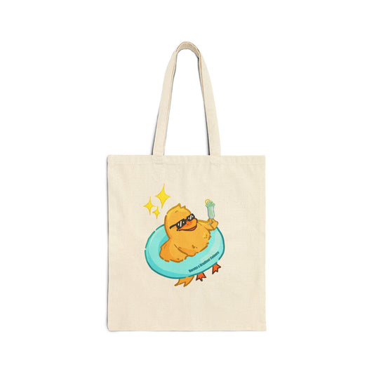 Chillin Ducky Canvas Tote Bag