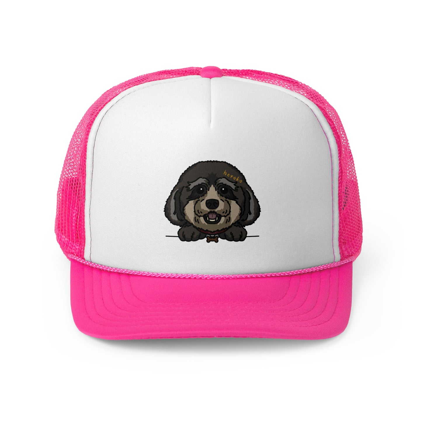 LOUIS POODLE DOG HEAD Trucker Cap/Hat