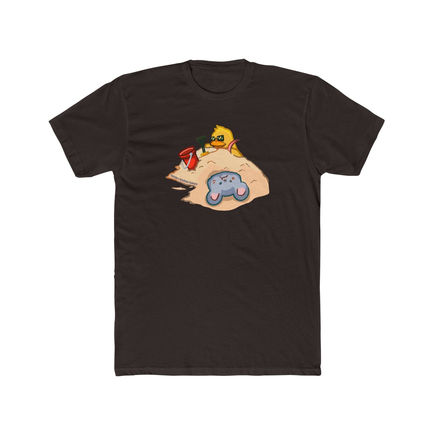 Summer Fun Unisex Tee with Duck and Mouse at the Beach