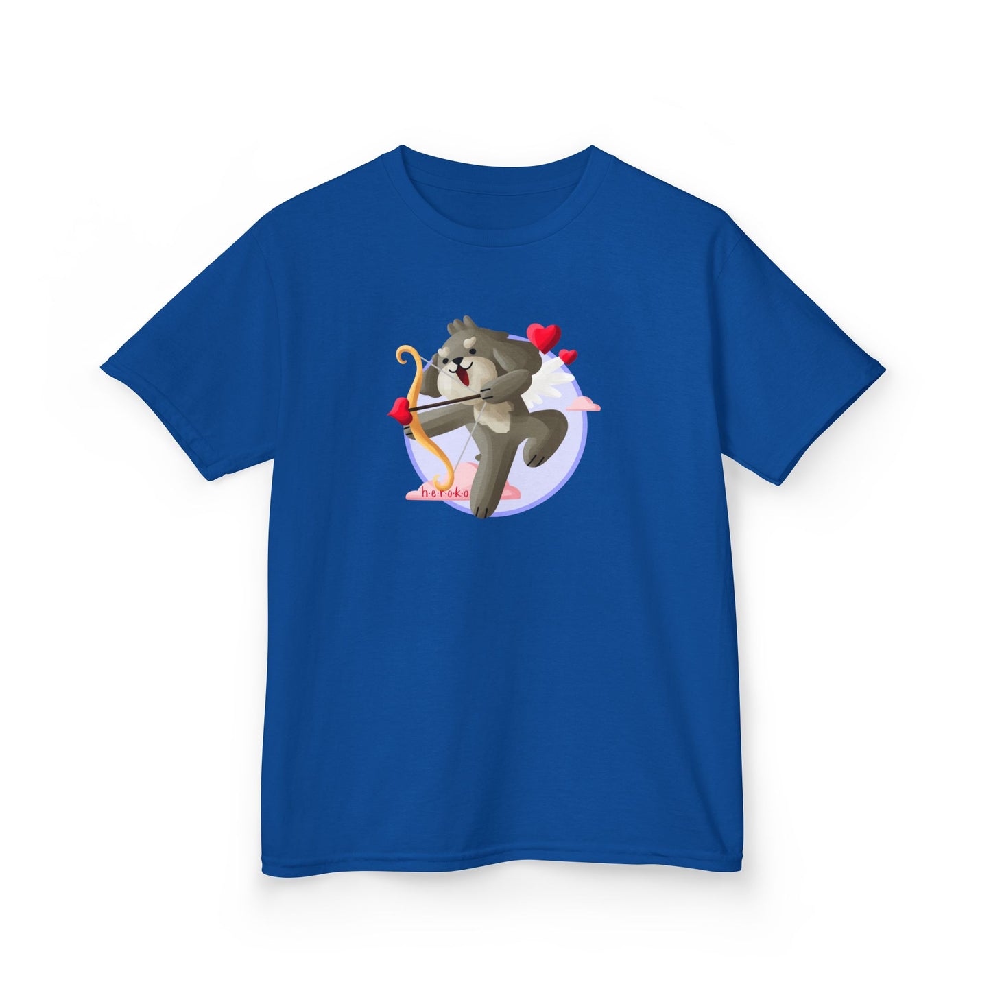 Kids Tee -Cute Dog Valentine's Day Graphic Tee