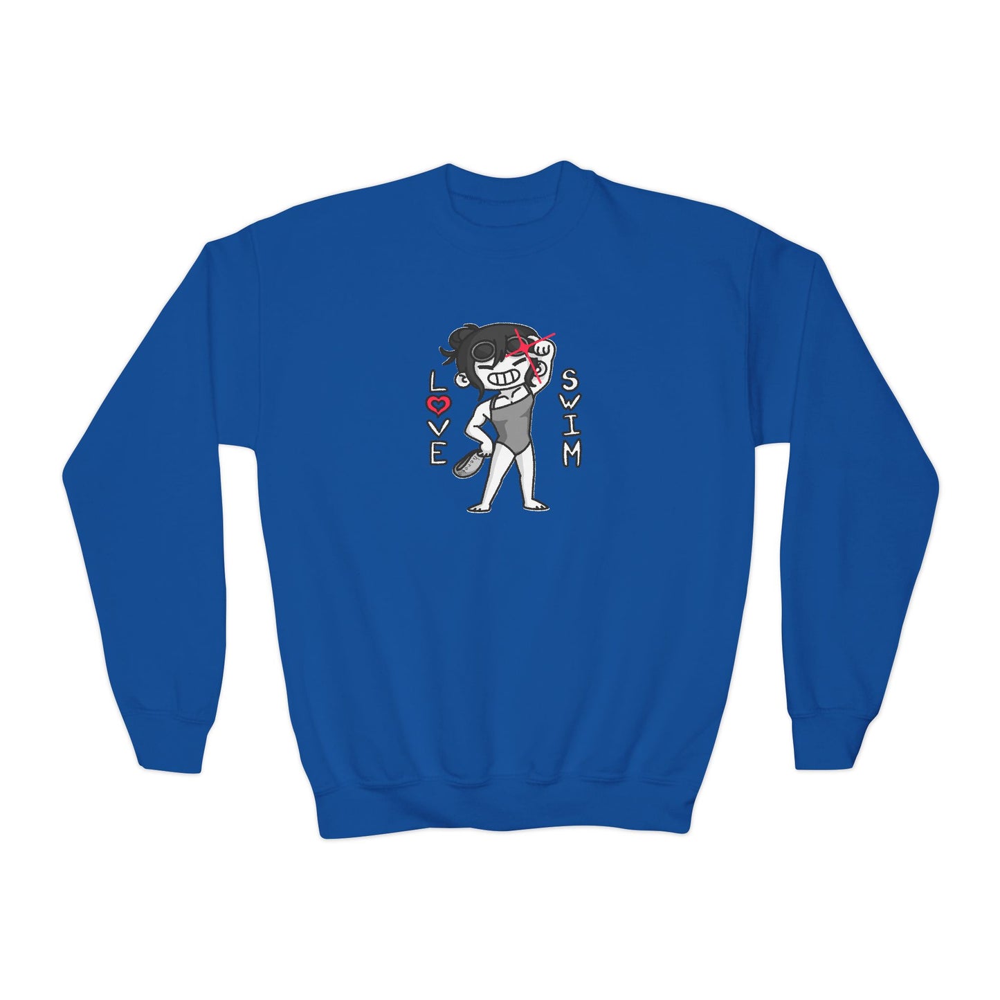 Youth GIRLS LOVE SWIM Crewneck Sweatshirt