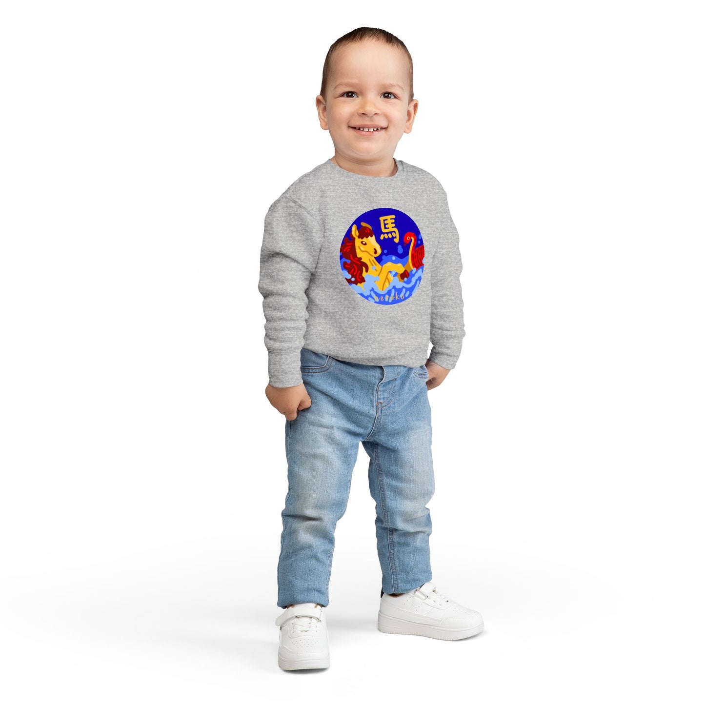 Toddler Sweatshirt-Year of the Horse Lunar New Year Design