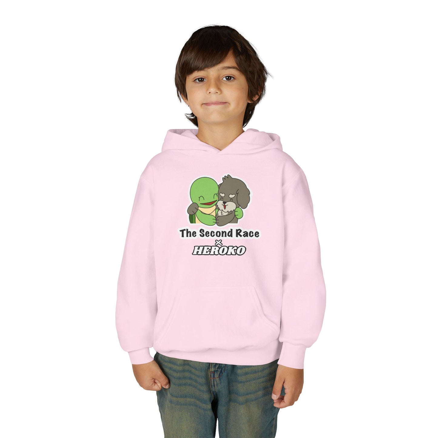 Kids Hoodie — Cute Turtle and Puppy Friends "The Second Race"