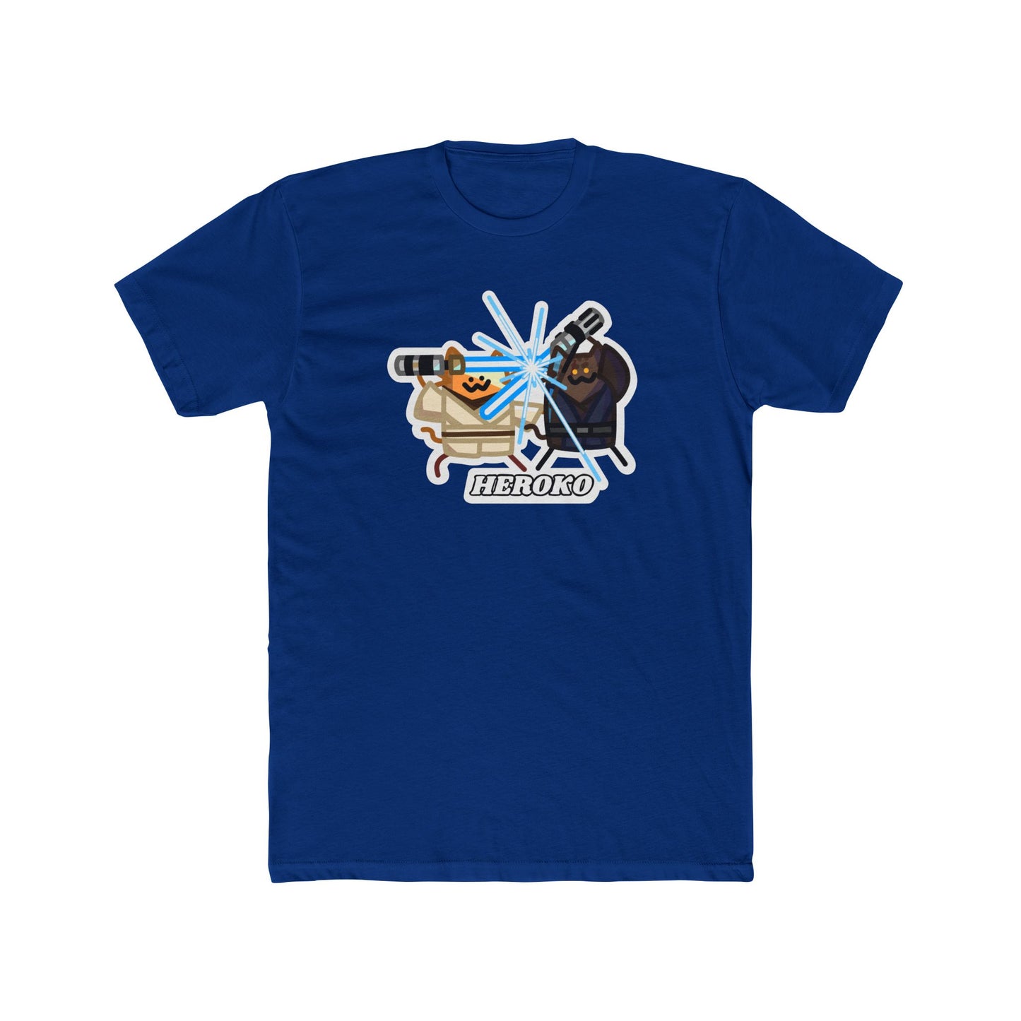 Jedi Cats Fighting Unisex Cotton Tee