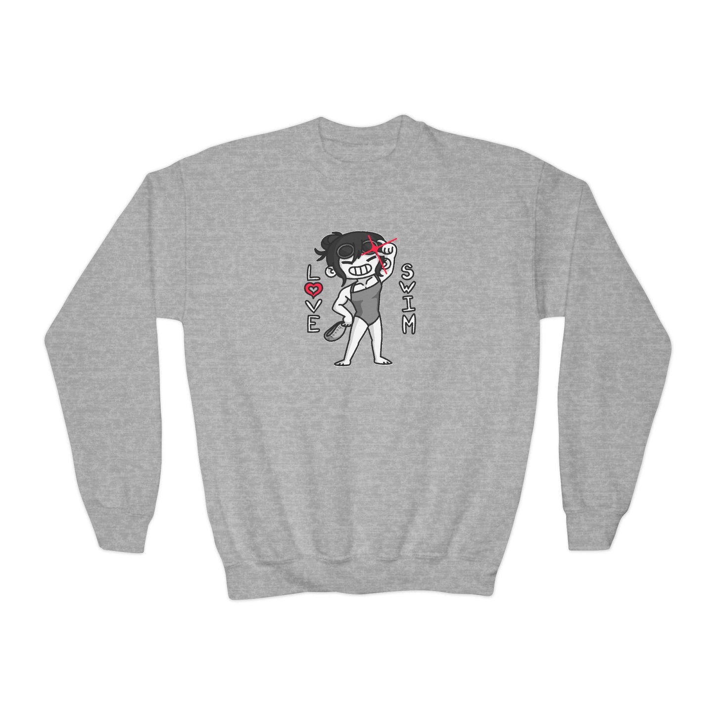 Youth GIRLS LOVE SWIM Crewneck Sweatshirt