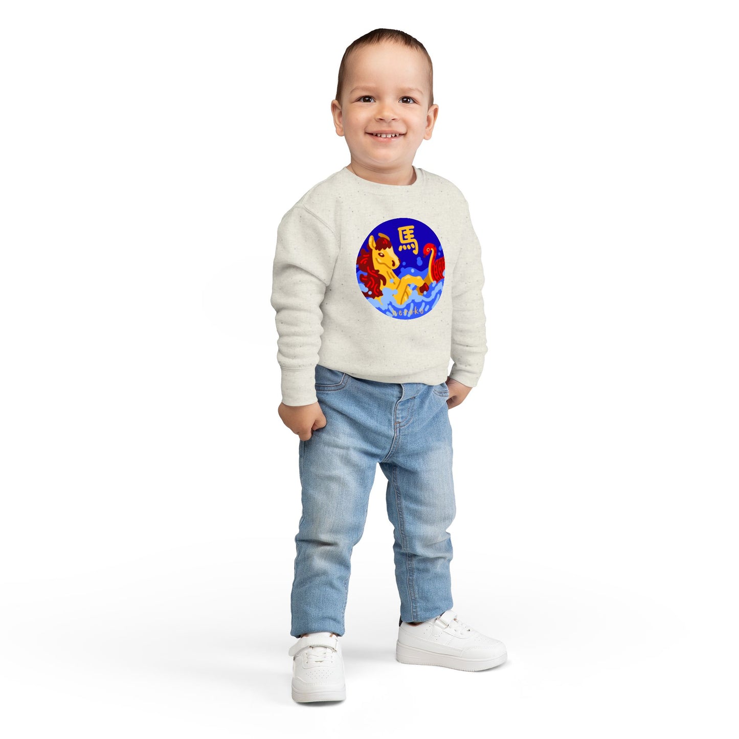 Toddler Sweatshirt-Year of the Horse Lunar New Year Design