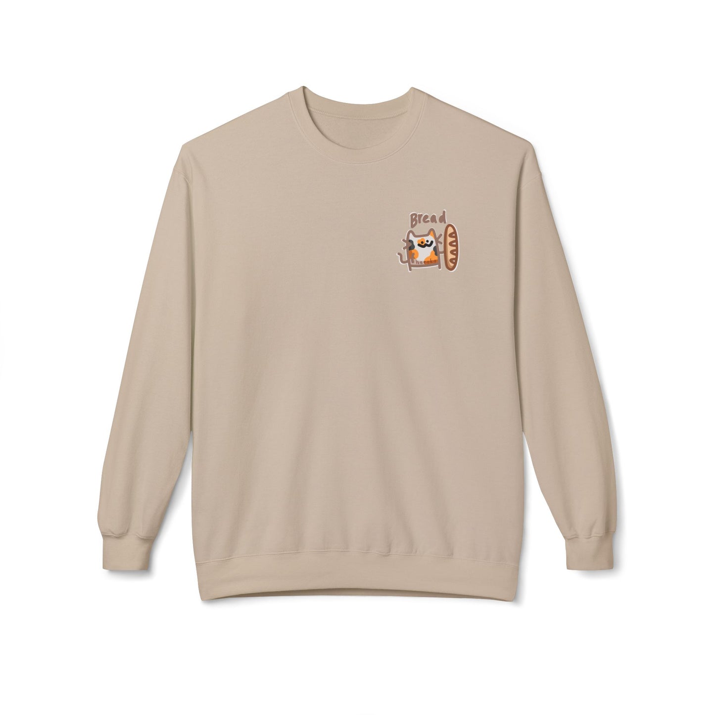 Adults CATS BREAD Fleece Crewneck Sweatshirt