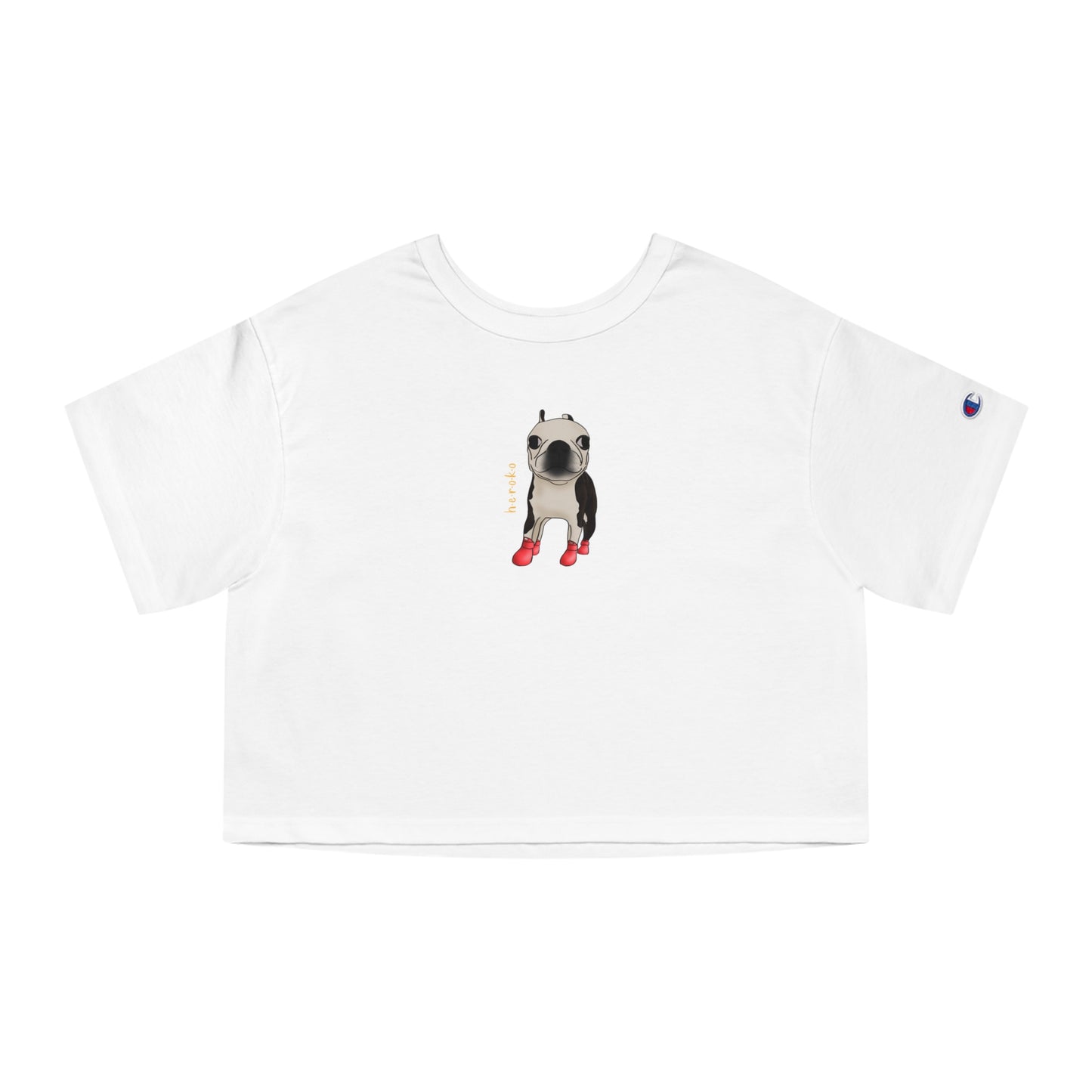 Women's Champion BOSTON TERRIER DOG Cropped T-Shirt